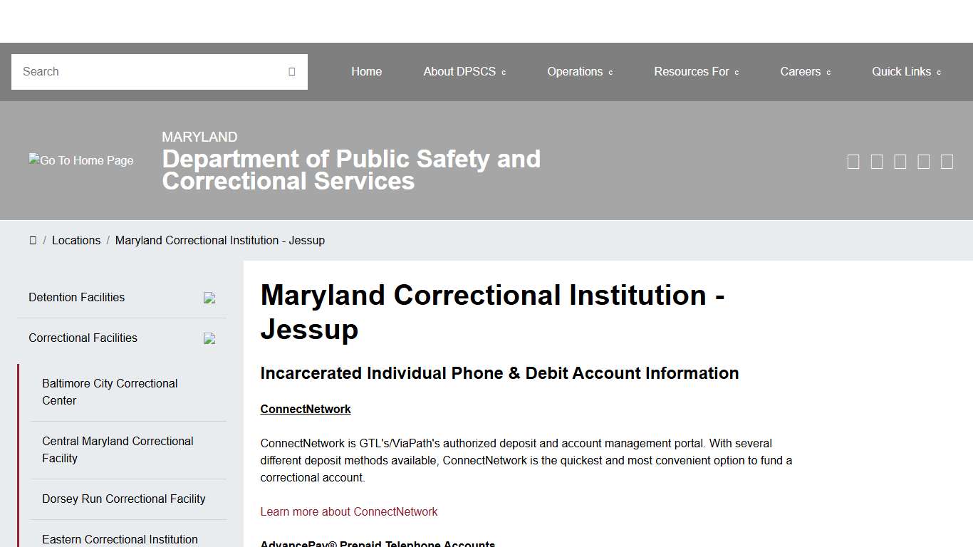 DPSCS - Maryland Correctional Institution - Jessup